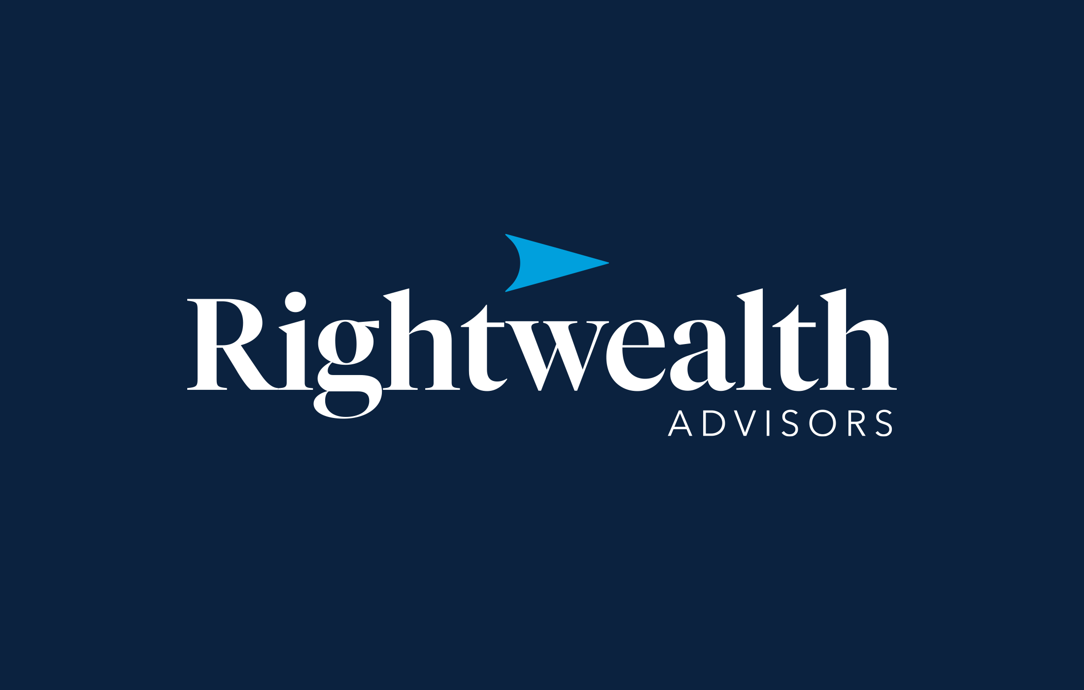 Rightwealth Advisors logo on navy background