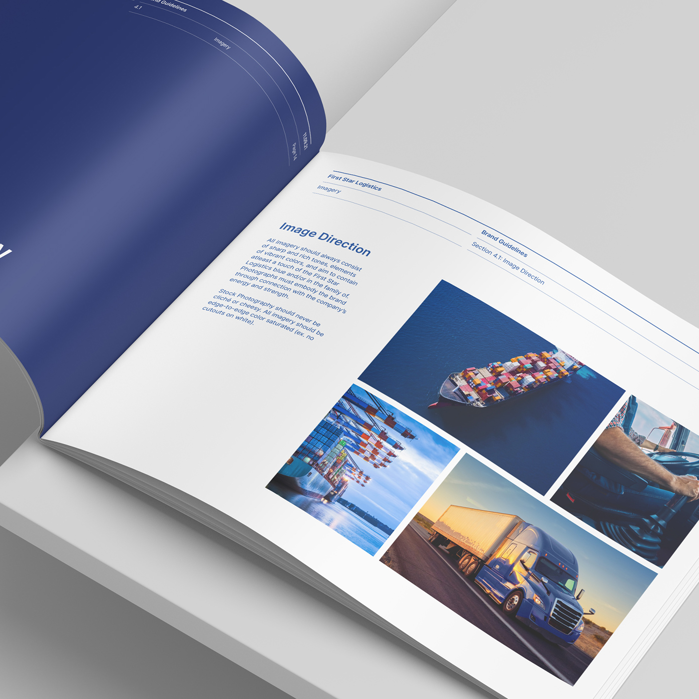 first star logistics brand style guide imagery spread