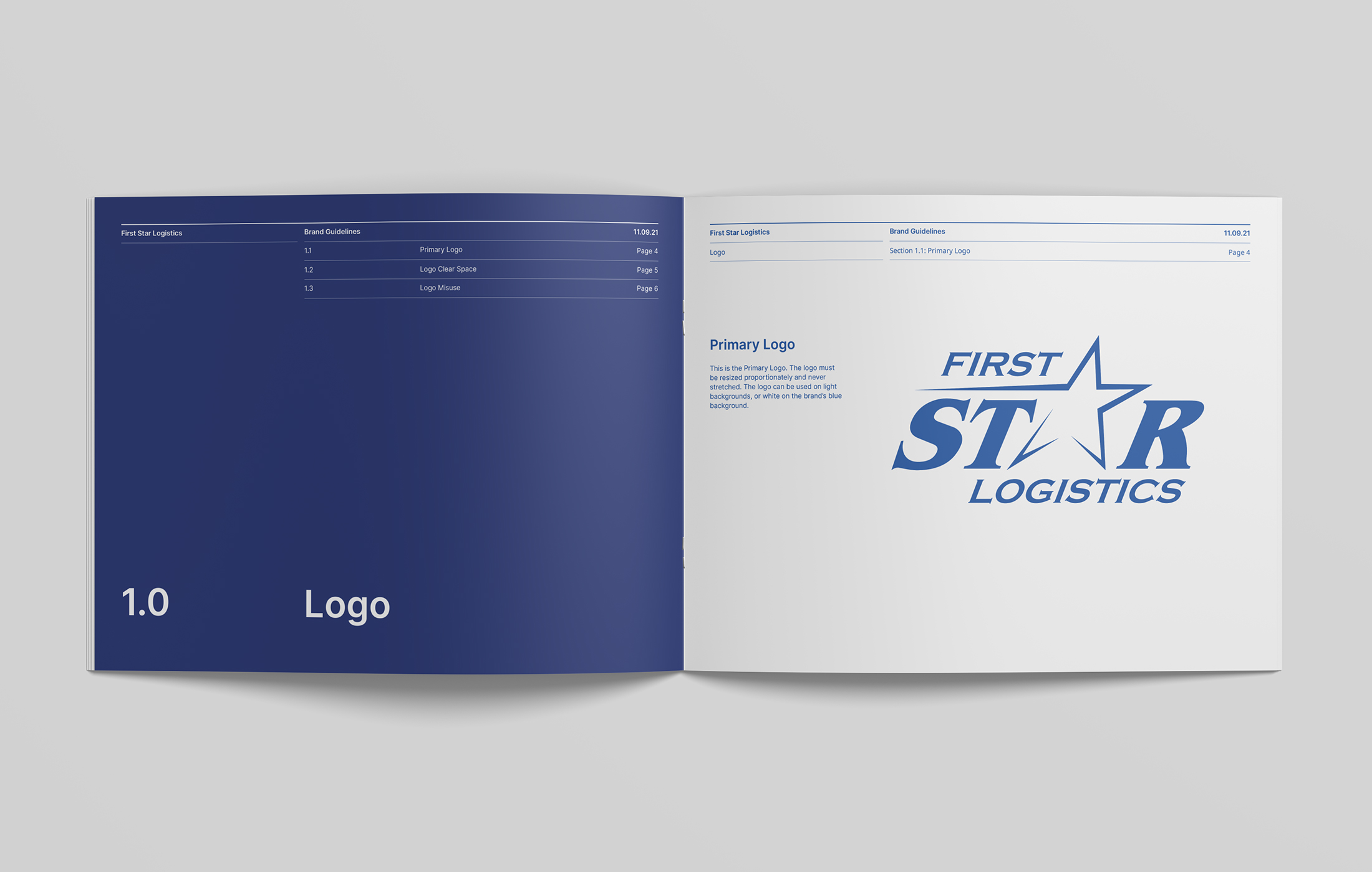 first star logistics brand style guide logo intro